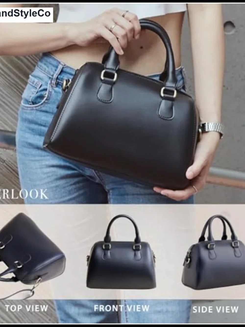 Vegan Leather Vintage Top Handle Satchel Purse